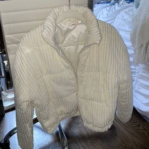 Cropped Off White Puffer Jacket